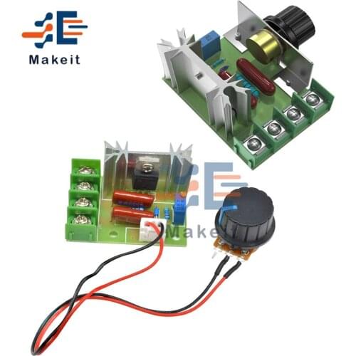 AC 50V-220V 2000W High Power SCR Motor Speed Controller Module High Power Voltage Regulator Dimming Dimmers Governor 110V