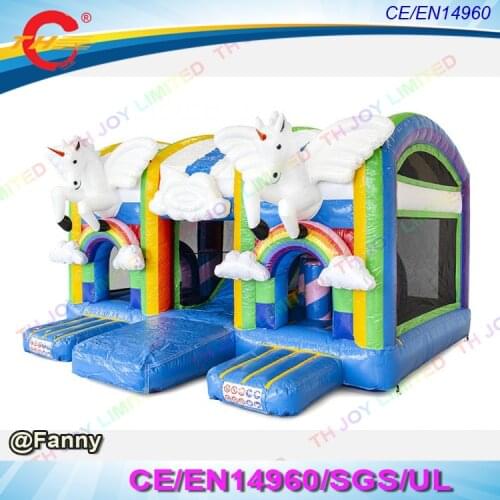 Multiplay unicorn bouncy castle New Design PVC Bouncing Castle Jumping Castle commercial Used Inflatable jumper house with slide