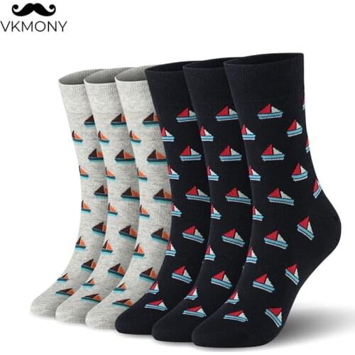 Men socks cotton men fashion socks colorful man 3D knitting pattern socks 6pairs/lot US SIZE 7-11 EUR SIZE 40-46 1007 VKMONY