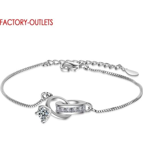 New Fashion Box Chain Crystal Bracelet For Women Exquisite Design Sterling Silver 925 Jewelry Engagement Jewelry Gifts
