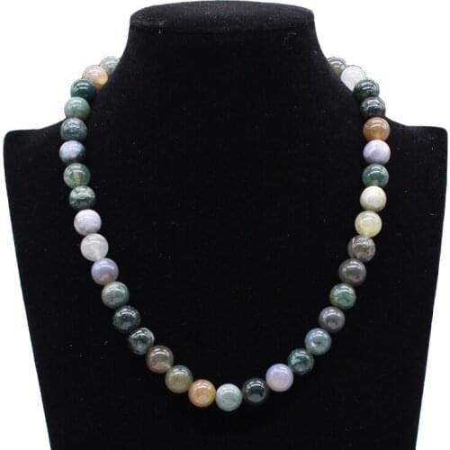 Wholesale New Fashion Bohemian Jewelry India Agated Natural Stone Knotted Multicolor Stone Women Necklaces