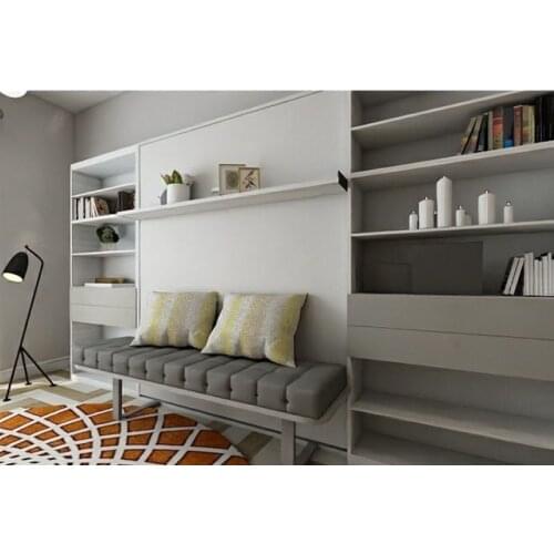 Simple gray and white fashion multi-function folding wall bed