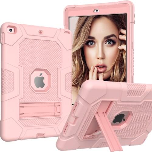 Heavy Armor Shockproof Cover Silicone Tablet Stand Case For IPad 10.2 2019 2020 7th Gen A2198 A2200 A2197 A2270 A2428 A2429 Case