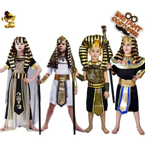 Purim Costume for Kids Egyptian Pharaoh Clothes Costumes Disgusie Halloween Boys Egypt Priest Costumes for Childrens Holidays