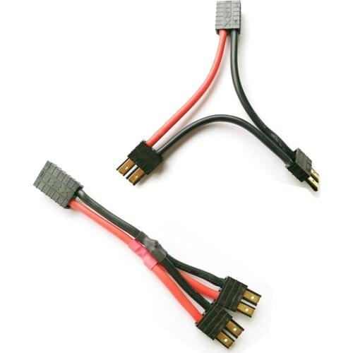 RC Connector / TRX Plug Connector Parallel Cable leads Extension 1 to 2 Adapter for RC Racing Rc Toys