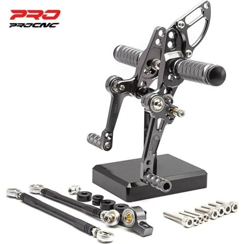 Adjustable Aluminum Motorcycle Rearset Footrest For Ducati Streetfighter 848 1100 Rearset Footpeg Pedal Motor Rear Set Foot Peg
