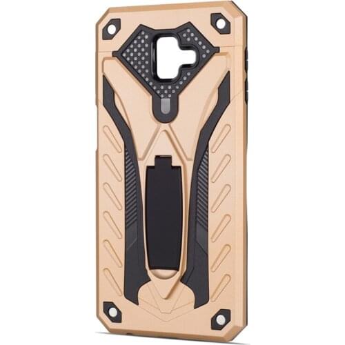 Luxury Shockproof Armor Stand Hard PC Back Cover For Samsung J2 J3 J5 J7 Prime G530 G532 J2PRO J4 J6 2018 J1ace PU Soft Silicone