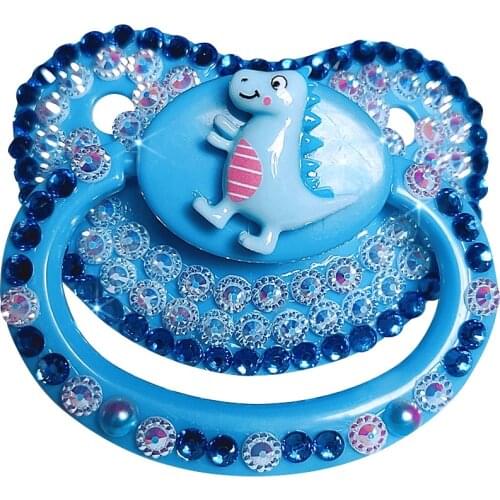 New Sytle DDLG Adult Silicone Nipple Adult Baby Blue DinosaulPacifier Handmaking Pacifiers Rainbow For Baby Girl
