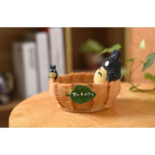 Anime totoro resin statue art Key Sundries fruit Storage case sculpture living room furnishings home decoration accessories a016