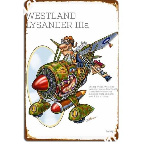 The Westland Lysander Iiia Poster Metal Plaque Wall Decor Wall Pub Party Retro Tin Sign Poster