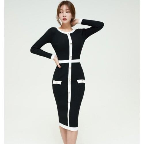 YIKUO Fashionable Knitted Dresses