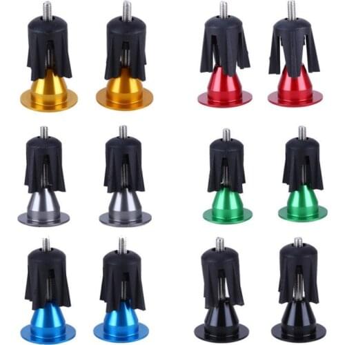 1 Pair Bike Handlebar Cap Lightweight Bicycle Grips Aluminum Alloy Bike Handlebar End Lock-On Plugs Bar Grips Caps Covers