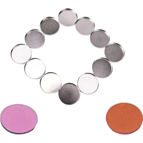 12 pcs 26mm Makeup Cosmetic Empty Aluminum Palette Cases Pans For Eyeshadow DIY Eye Shadow Container Pans Makeup Tool