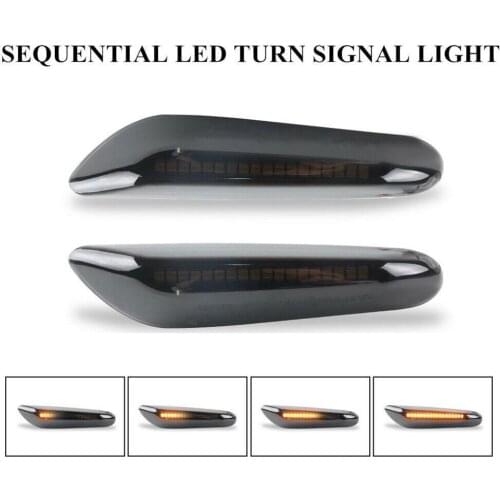 12V Flashing Car Turn Signal Lights Lateral Side Marker Lamps LED Strobe Indicator Accessories For BMW E82 E88 E46 E90 E91 E92