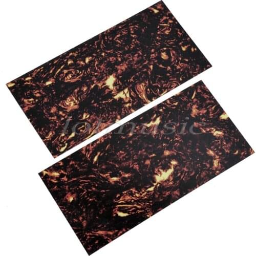 2Pcs Flame Celluloid Guitar Head Veneer 1.5mm Thick Shell