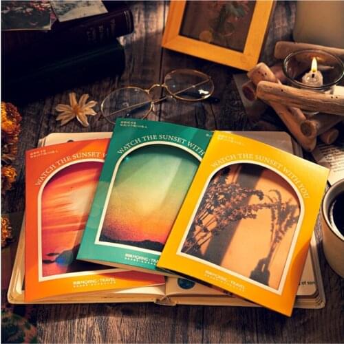 20set/lot Memo Pads Sticky Notes Watch sunset Junk Journal Paper diary Scrapbooking Stickers Office School stationery Notepad
