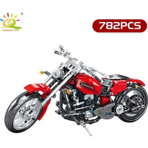 782pcs Motorcycle Technicals Building Blocks Off Road Moto Racing Motorbike Vehicle Bricks
