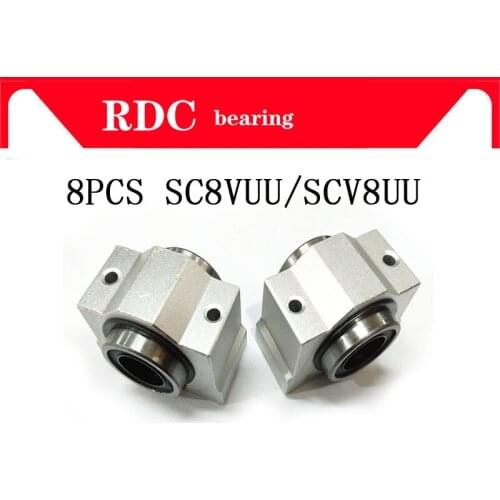 8mm bearing bushing 8PCS SC8V SC8VUU SCV8UU High quality linear bearing block for 8mm linear shaft units CNC router