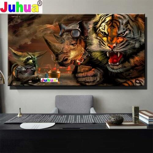 Tiger Animal Game Character Diamond Embroidery Full Round 5D DIY Diamond Painting Cross Stitch Kit Mosaic Cartoon Handmade gift