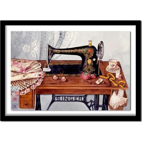 Diamond Pictures of rhinestones Diamond embroidery still life sewing machine 5d diamond painting full drill Hobby crafts