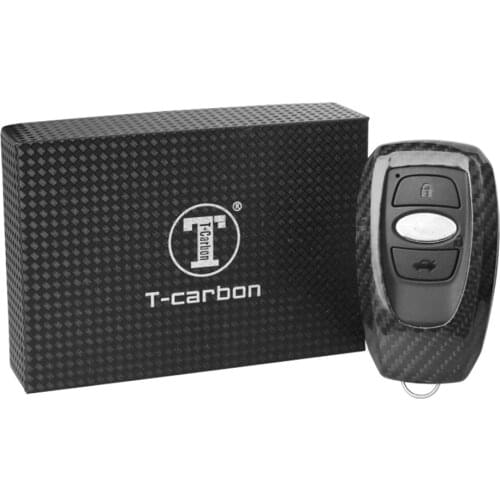 Real Carbon Fiber Remote Key Fob Cover Case For Subaru Legacy XV Forester Outback Car Interior Keychain Trim Keyless Cap Shell