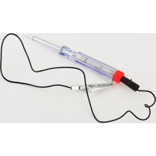 DC 6V-24V Auto Car Voltage Tester Pen with Indicator Light, Extended Conductive Metal Clip Car Repair Electrical Detector