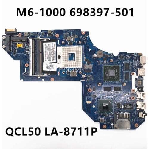 Free shipping For M6-1000 Laptop motherboard 698397-501 698397-601 698397-001 QCL50 LA-8711P 100% working well