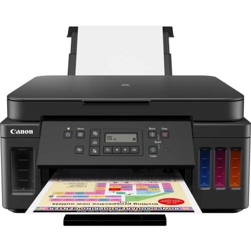Canon PIXMA G6020 Wireless MegaTank All-in-One Printer 6,000 Black text pages or 7,700 Color pages Print, copy, scan, Wi-Fi, USB