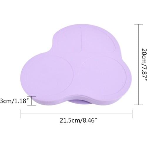 Q9QB Baby Suction Cup Bowl Non-toxic BPA-Free Silicone Car Shaped Divided Dinner Plate Infants Learning Feeding Dish Newborn