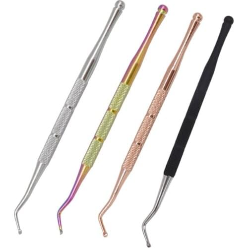 Dual End Nail Art Stainless Steel Cuticle Pusher Groove Pick Corrector Toe Dead Skin Foot Cleaning Care Pedicure Tool