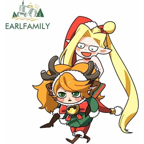 EARLFAMILY 13cm x 10.9cm for Poppy Jinx League of Legends Funny Car Stickers Car Accessories Waterproof Graphics Decals