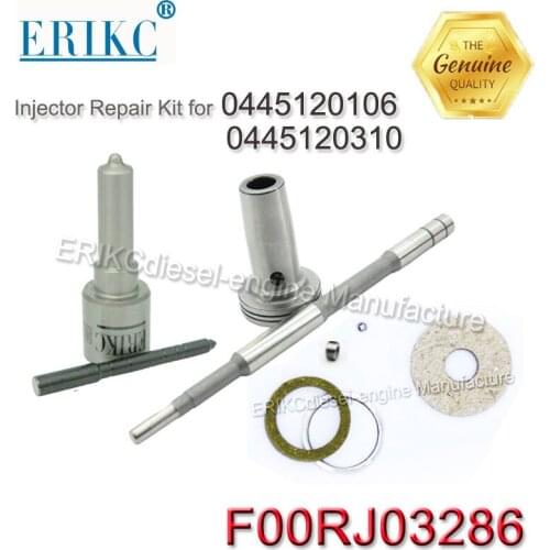 ERIKC DLLA153P1721 nozzle F00RJ03286 diesel injecteur repair kit F 00R J03 286 for Renault injector 0445120106 0445120310