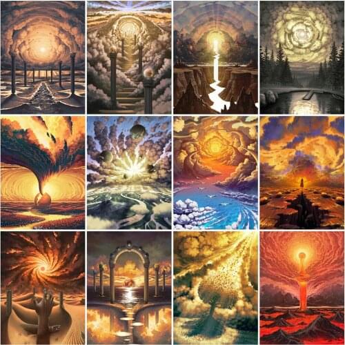 EverShine Diamond Mosaic Landscape Cross Stitch Kits Handmade Gift Diamond Painting Sun Sale Bead Embroidery Handmade Hobby