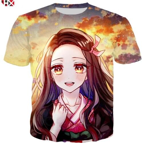 Demon Slayer Kimetsu No Yaiba T Shirt Men Women 3D Print Nezuko Short Sleeve Sweatshirt Casual Style Streetwear Tops S491