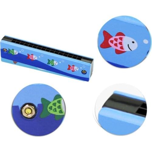 16 Hole Cute Harmonica for Beginners Cartoon Pattern Kids Musical Instrument 87HF