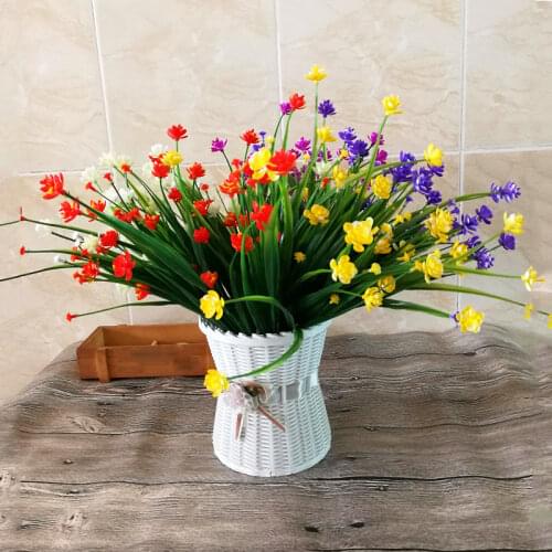 33 Heads Mini Tulips Bouquet Plastic Artificial Flower for Spring Home Wedding Decoration Colorful Tulip Fake Flowers Flores