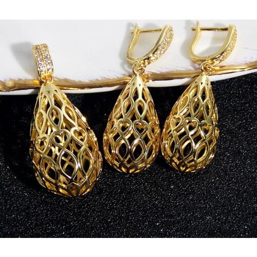 Fashion Jewelry 2020 Fashion New Jewelry For Women Earrings Pendent Romantic Sets For Wedding Party Anniversary Gift Trendy