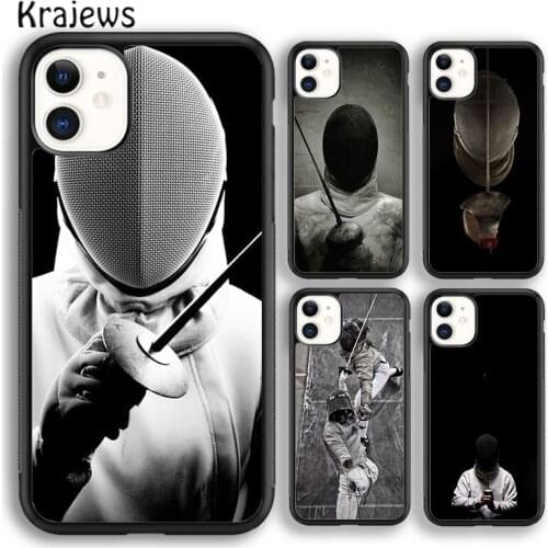 Krajews Fencing Sport Soft Phone Case Cover For iPhone 5 SE 6s 7 8 plus X XR XS 11 12 pro max Samsung Galaxy S8 S9 S10