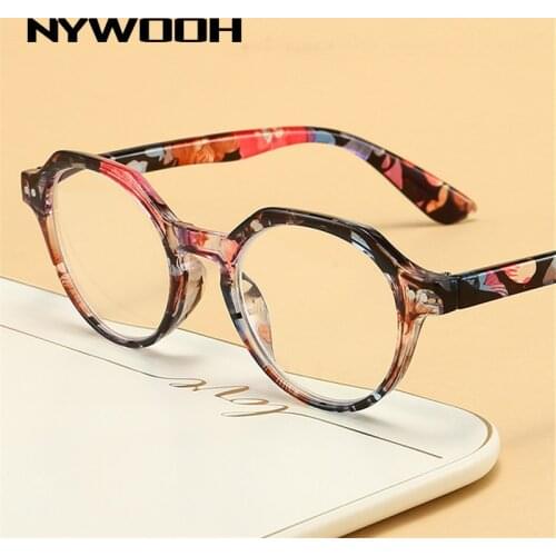 NYWOOH Fashion Floral Printed Reading Glasses Anti Blue Light Computer Presbyopic Eyeglasses Diopter +1.0 1.5 2.0 2.5 3.0 3.5