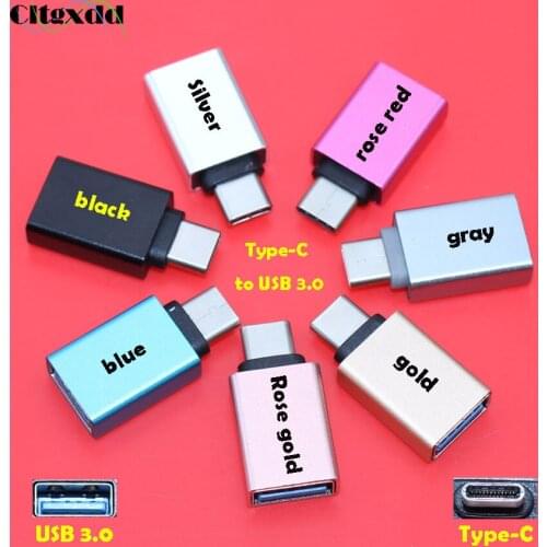 Cltgxdd Type C Male to USB 3.0 Female Converter USB 3.0 Type-C OTG Adapter for Android Phone Samsung HTC Huawei Xiaom Mi5 Mi6