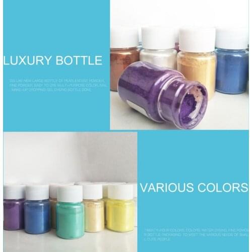12/24 Pcs Handmade Pearlescent Mica Powder Epoxy Resin Dye Pearl Pigment Resin Glue Pigments Material Crystal Mold Soap Making