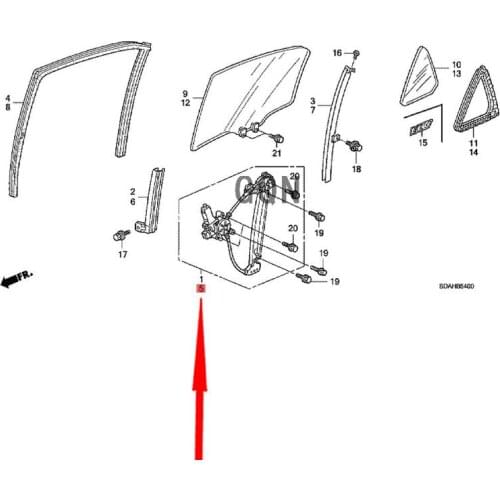 Left rear door lifter 2007-Hon daA CCO RD Left front door electric car window button glass lifter switch assembly