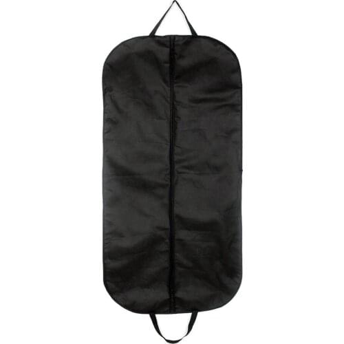 Non Woven Suit Overcoat Dust Proof Cover High Quality Black Clothing Storage Bag Travel Garment Carrier W9169