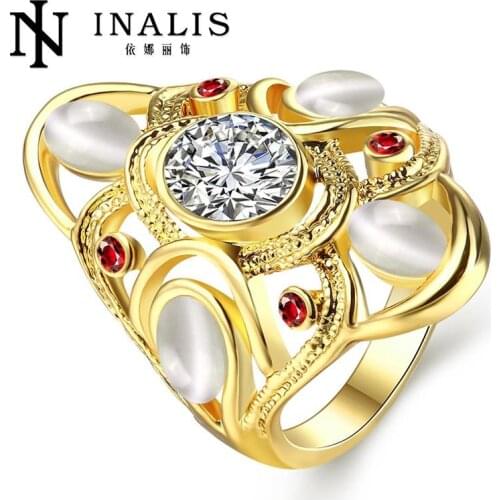 R797 Wholesale High Quality Nickle Free Antiallergic New Fashion Jewelry GoldPlated Ring