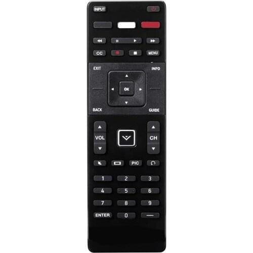 Replacement XRT122 for Vizio LED HDTV Remote Control for NETFLIX IHeart RADIO Buttons D24D1 D32HD1 D50FE1 E43C2