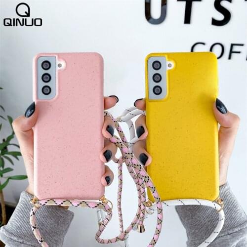 Crossbody Lanyard Neck Strap Case For Samsung Galaxy A12 A32 A52 A72 5G A21S A40 A50 S20 FE S21 S10 Plus Note 10 20 Ultra Cover