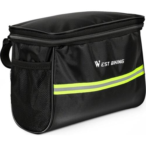 Bike Handlebar Bag Large Capacity Cycling Handlebar Water Resistant Storage Bag Mountain Bicycle Front Frame Bag Pannier Pouch