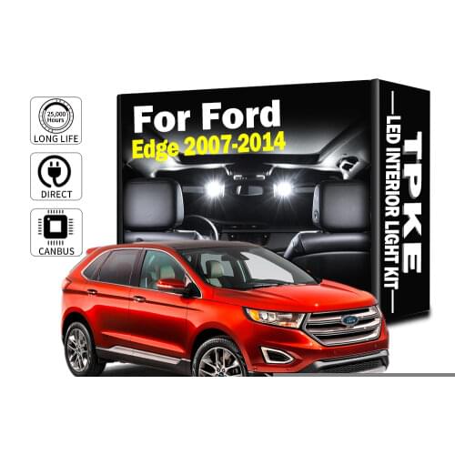 For 2007-2014 Ford Edge White Car Accessories Canbus Error Free LED Interior Light Reading Light Kit Map Dome License Lamp