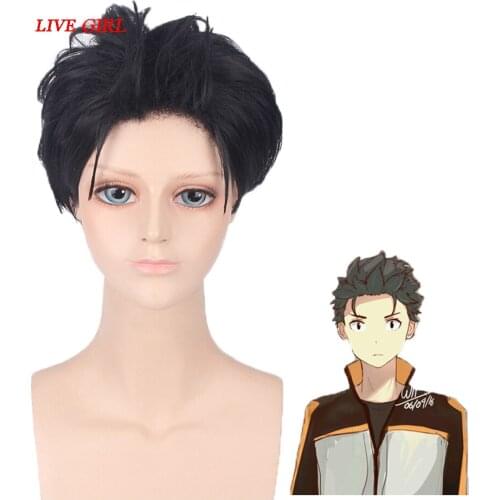 High Quality Re:Zero kara Hajimeru Isekai Seikatsu Re:Life in a different world from zero Subaru Natsuki cosplay wig