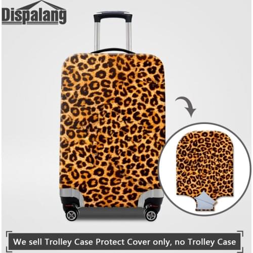 Leopard Suitcase Protective Covers For Travel 18-32 Inch Luggage Cover Spandex Elastic Travelling Accessories Custom Print Cases